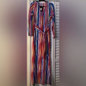 Fashion Nova Mind of My Own Maxi Dress Vibrant Multi-Color Size 2X NWT